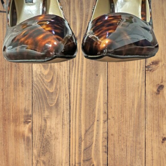 Nine West Leather Tortoise Stilletos Size 10 - Picture 11 of 11